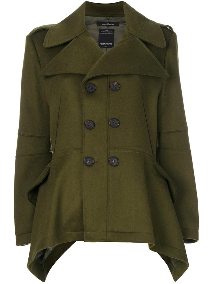 Rokh Double Breasted Fitted Jacket - Green