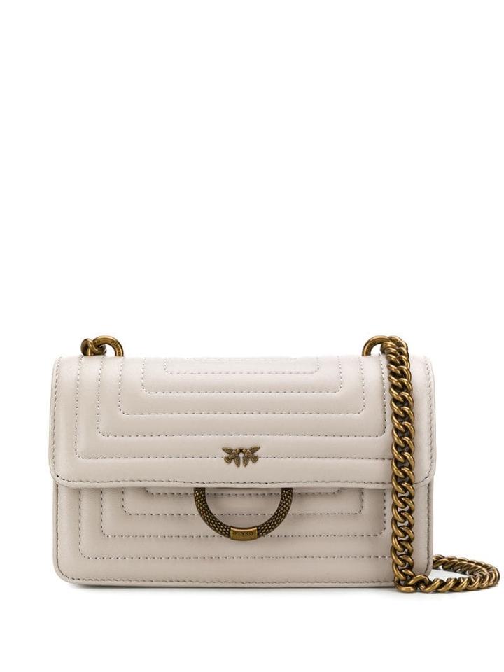 Pinko Ornate Ring Shoulder Baga Ant - Neutrals