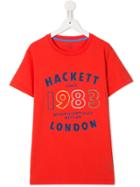 Hackett Kids Teen Logo Print T-shirt - Red