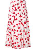 Essentiel Antwerp Cherry Print Midi-skirt - White