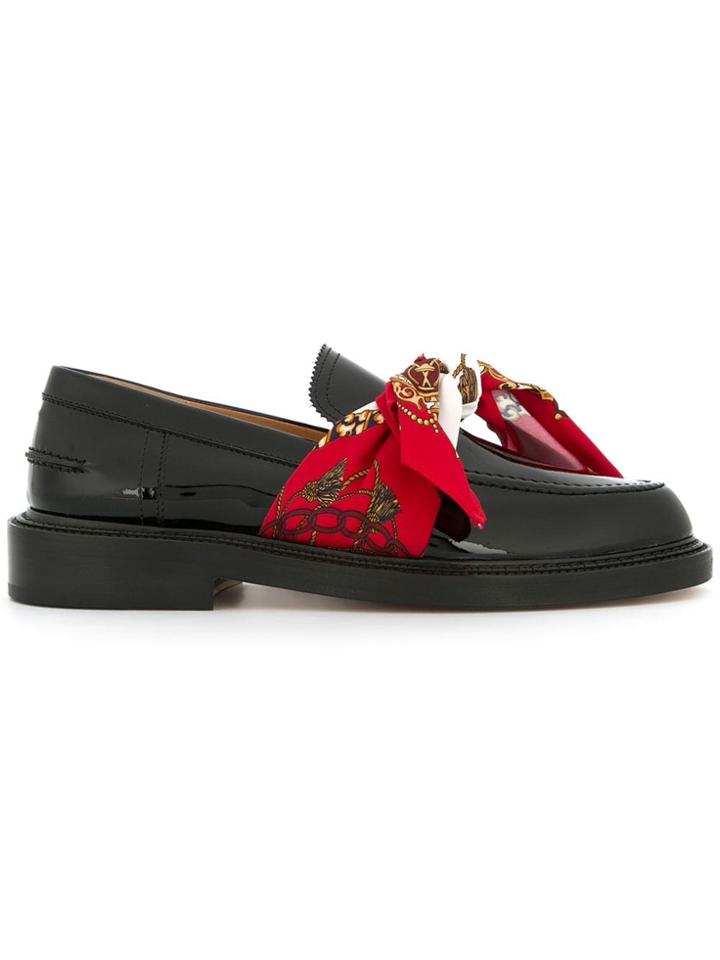 Maison Margiela Scarf Wrapped Loafers - Black