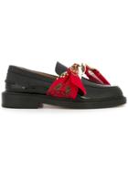 Maison Margiela Scarf Wrapped Loafers - Black