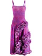 Molly Goddard Polka Dot Flamenco-styled Dress - Purple