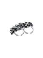 Saint Laurent Two Finger Ring - Black