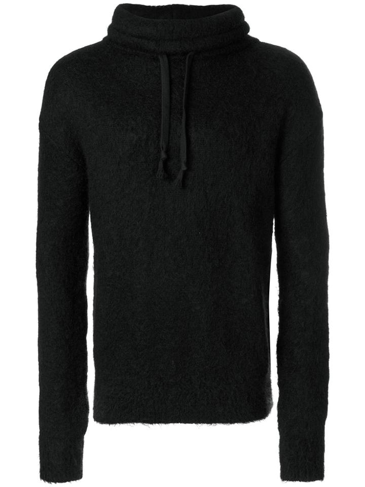 Saint Laurent Fitted Hooded Sweatshirt - Black