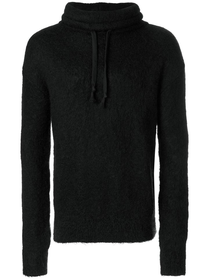 Saint Laurent Fitted Hooded Sweatshirt - Black