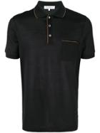 Salvatore Ferragamo Chest Pocket Polo T-shirt - Black
