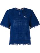 Adam Selman A Selman Top Frayed Denim