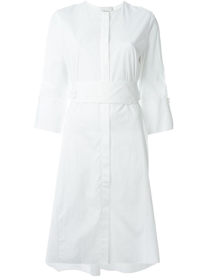 3.1 Phillip Lim Belted Dress, Women's, Size: 4, White, Cotton