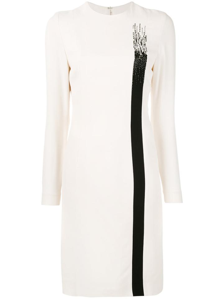 Jean Louis Scherrer Vintage Beaded Panel 1990 Dress - Nude & Neutrals