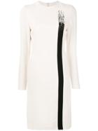 Jean Louis Scherrer Vintage Beaded Panel 1990 Dress - Nude & Neutrals