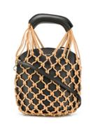 Dkny Woven Tote Bag - Brown