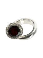 Rosa Maria Garnet Ring, Women's, Size: 58, Metallic, Silver/garnet/grey Diamond