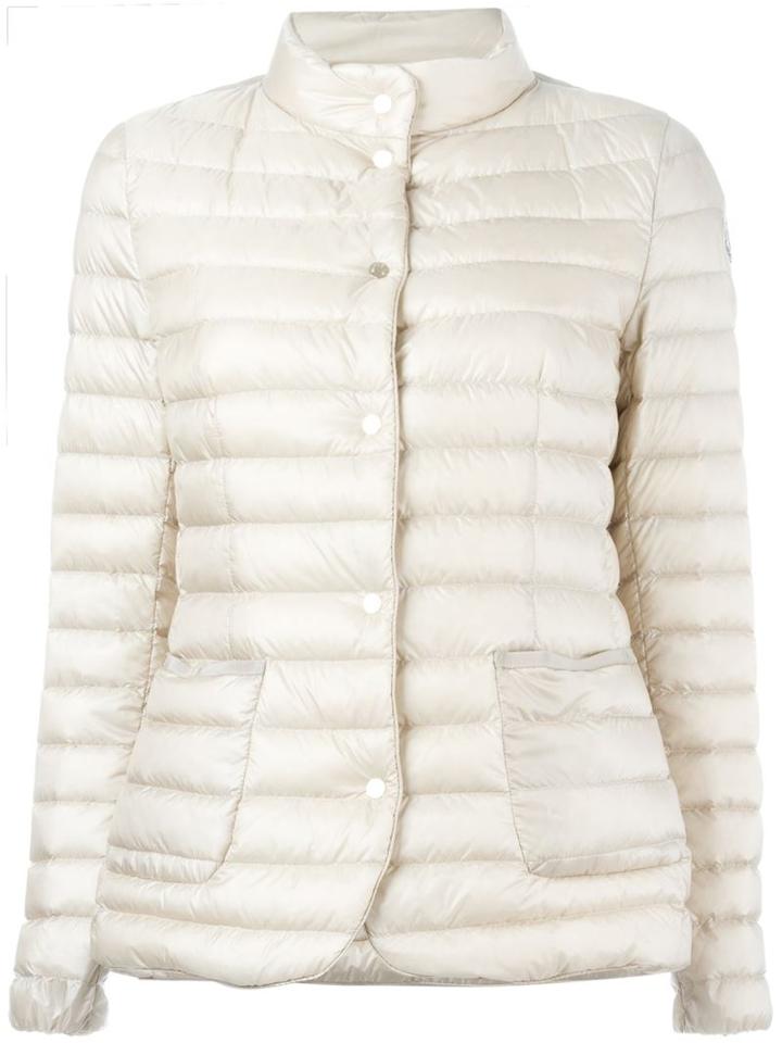 Moncler Leyla Padded Jacket, Women's, Size: 4, Nude/neutrals, Polyamide/feather Down