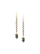 Isabel Marant Hanging Beaded Cluster Earrings, Women's, Green