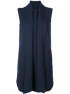 Oscar De La Renta Scarf Mini Dress - Blue