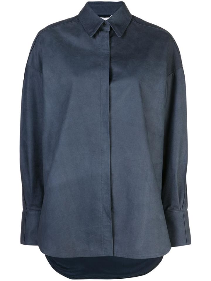 Partow Pointed Collar Shirt - Blue