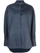 Partow Pointed Collar Shirt - Blue