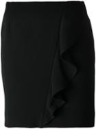 Iro Ruffle Detail Skirt, Women's, Size: 36, Black, Polyester/polyurethane/cotton/viscose