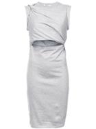 T By Alexander Wang Wrap-around Jersey Dress - Grey