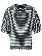 Maison Margiela Distressed Striped T-shirt - Green