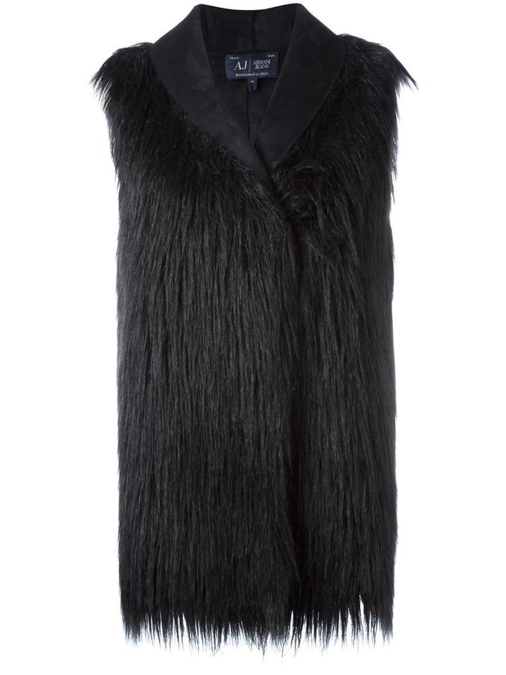 Armani Jeans Reversible Gillet, Women's, Size: 44, Black, Polyester/modacrylic