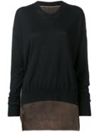 Uma Wang Colour Block Jumper - Black