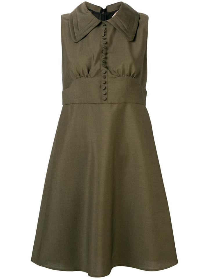 Nº21 Micro Button Dress - Green