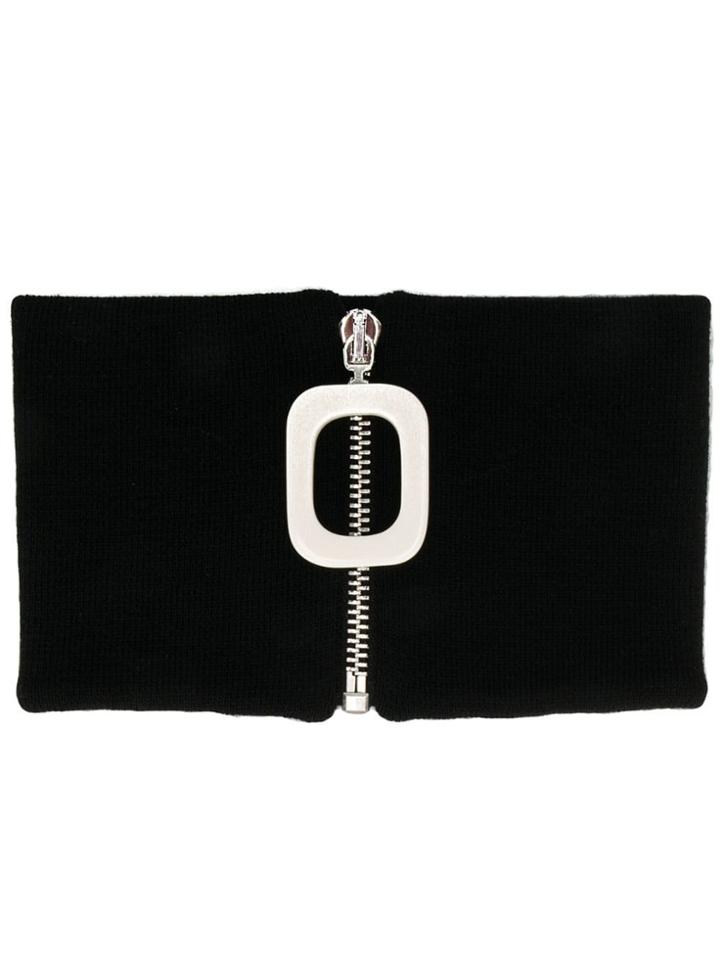 Jw Anderson Zip Up Scarf - Black