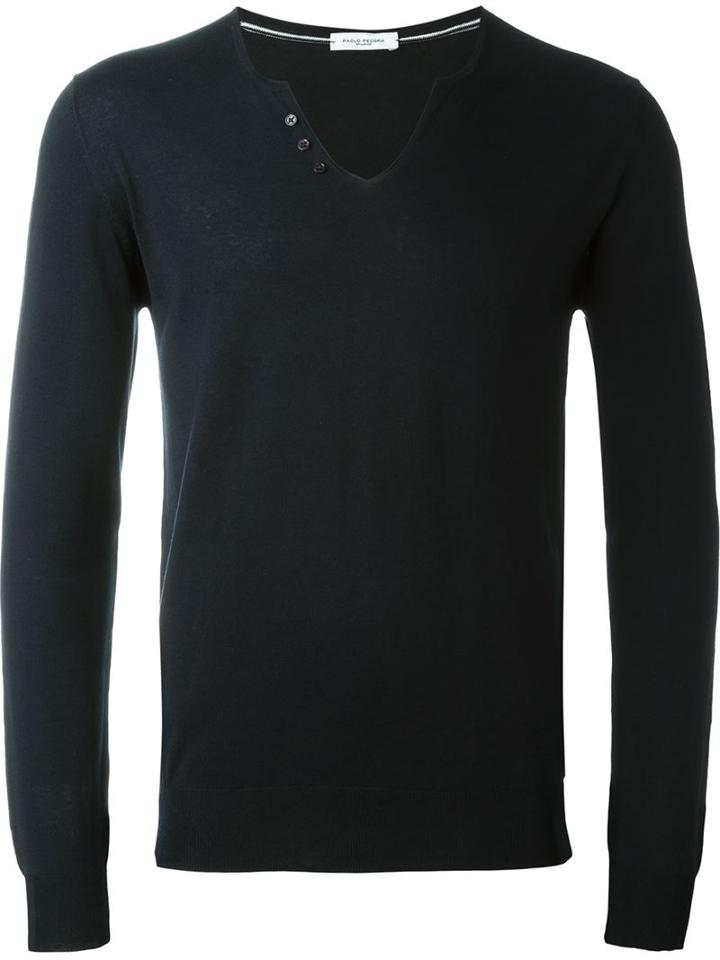 Paolo Pecora Buttoned Collar Jumper