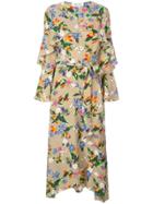 Dvf Diane Von Furstenberg Alice Floral Print Dress - Gold