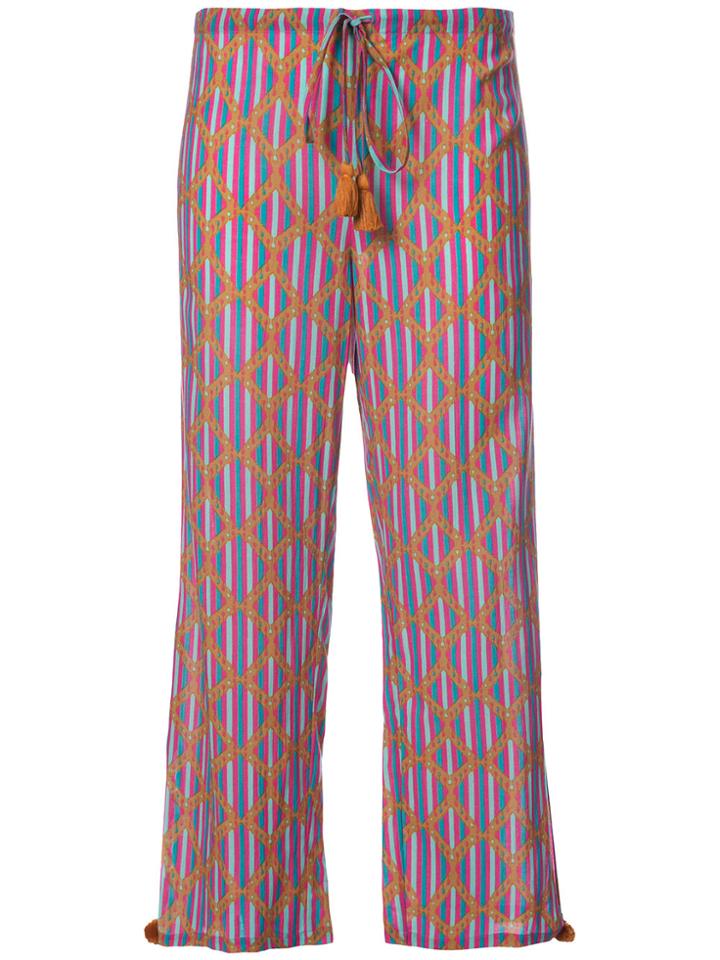 Figue Goa Cropped Trousers - Pink & Purple