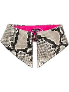 Rochas Snakeskin Effect Collar - Grey