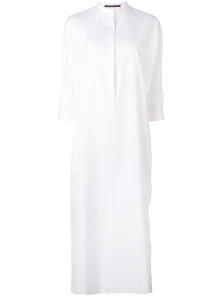 Haider Ackermann Fitted Sleeve Shirt Dress - White