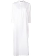 Haider Ackermann Fitted Sleeve Shirt Dress - White