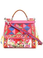 Dolce & Gabbana Small 'sicily' Mambo Print Tote, Women's, Leather/calf Leather