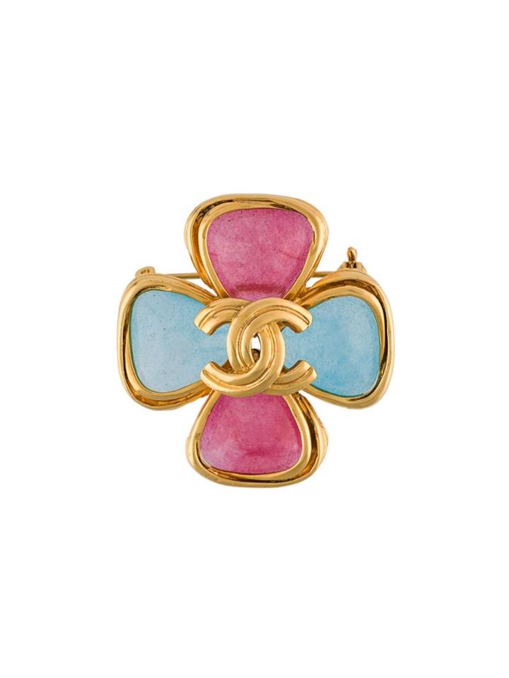 Chanel Vintage Gripoix Glass Brooch