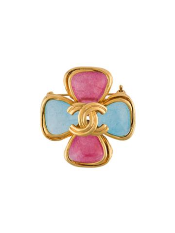 Chanel Vintage Gripoix Glass Brooch
