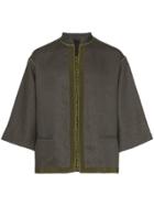 Haider Ackermann Grandad Kimono Shirt - Green