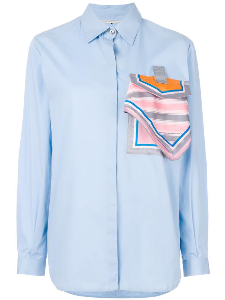 Marco De Vincenzo Foulard Popeline Shirt - Blue