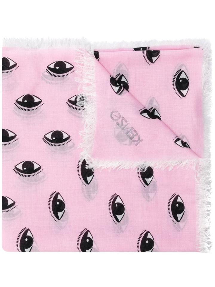 Kenzo Eye Logo Scarf - Pink