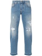 Ermanno Scervino Distressed Cropped Jeans - Blue