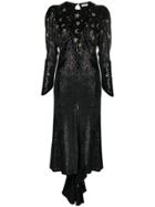 Attico Embroidered Dress - Black