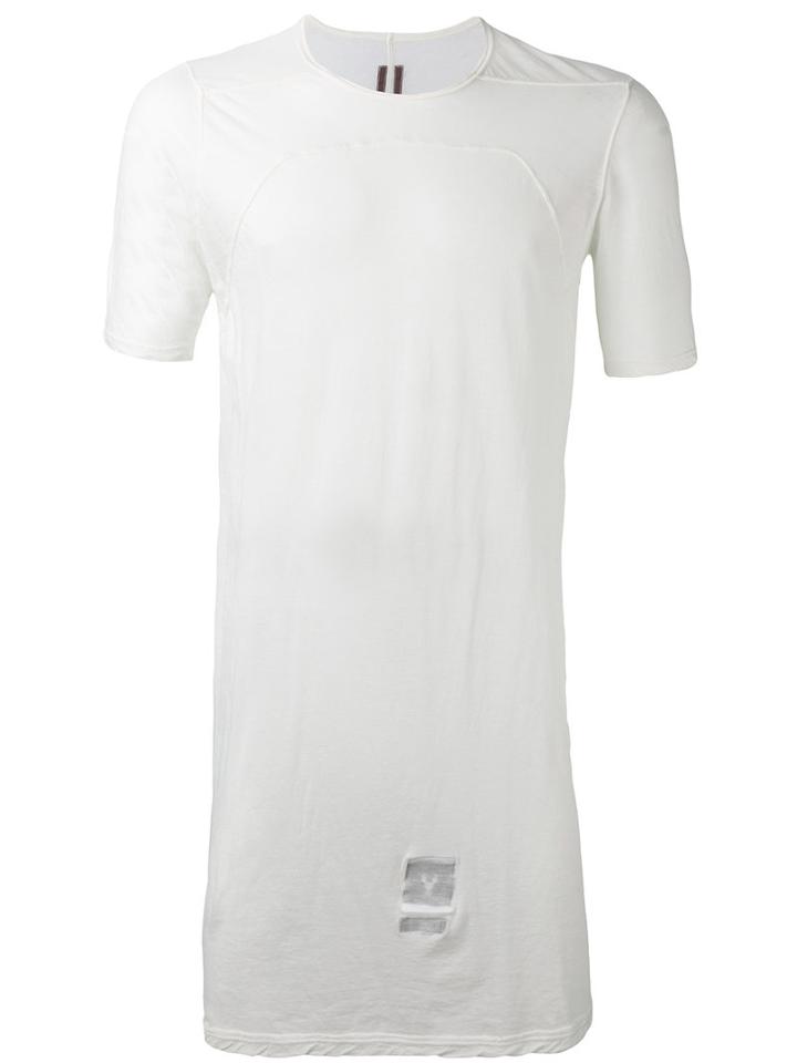 Rick Owens Drkshdw - Long-length T-shirt - Men - Cotton - M, White, Cotton