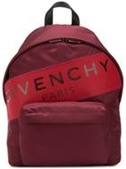 Givenchy Logo Print Backpack - Red
