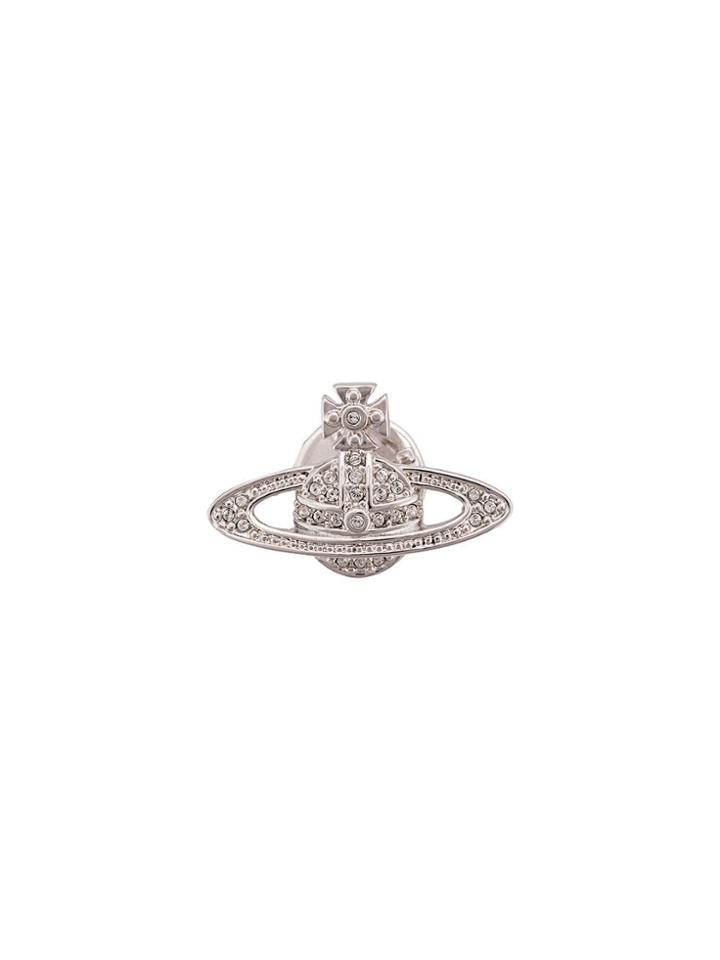 Vivienne Westwood Mini Bias Relief Clutch Pin - Silver