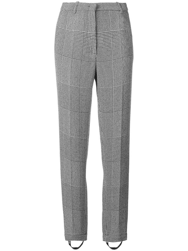 Roberto Cavalli Check Stirrup Trousers - Black
