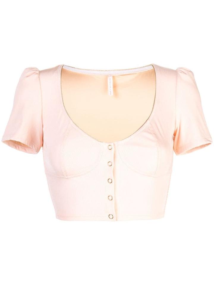 Morgan Lane Short-sleeved Sadie Bikini Top - Pink