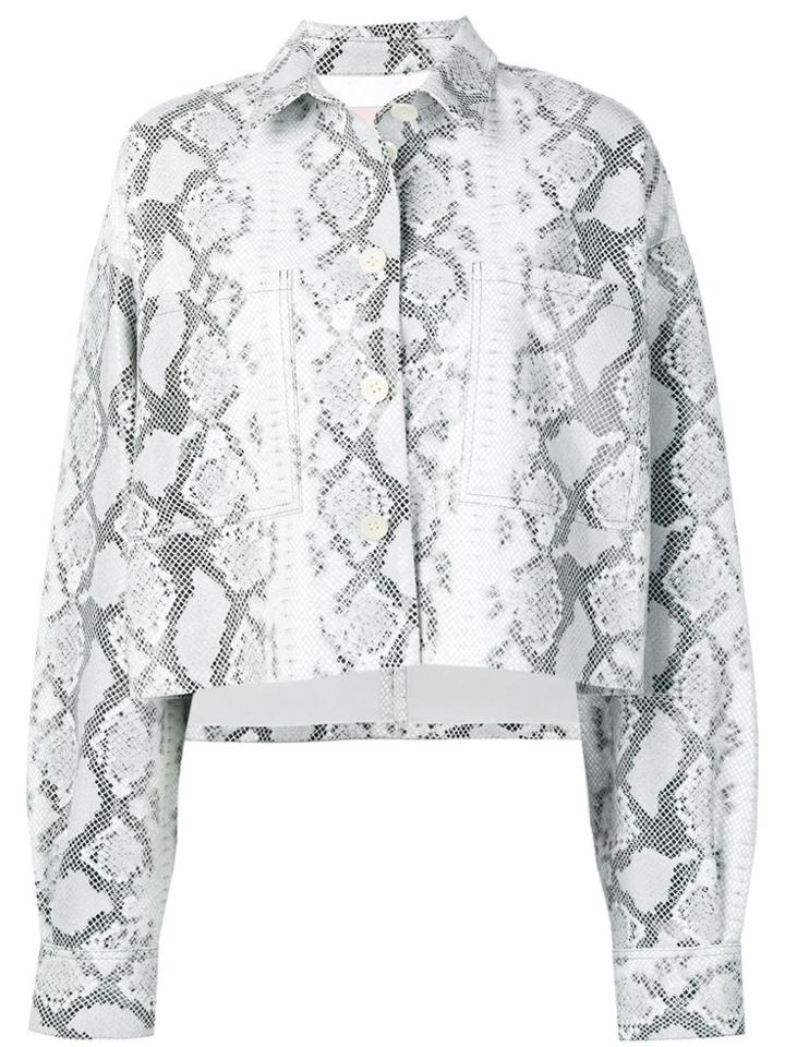 Natasha Zinko Snake-effect Jacket - Grey