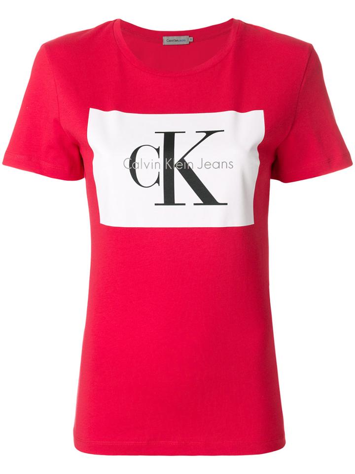 Calvin Klein Jeans Logo Print T-shirt - Red